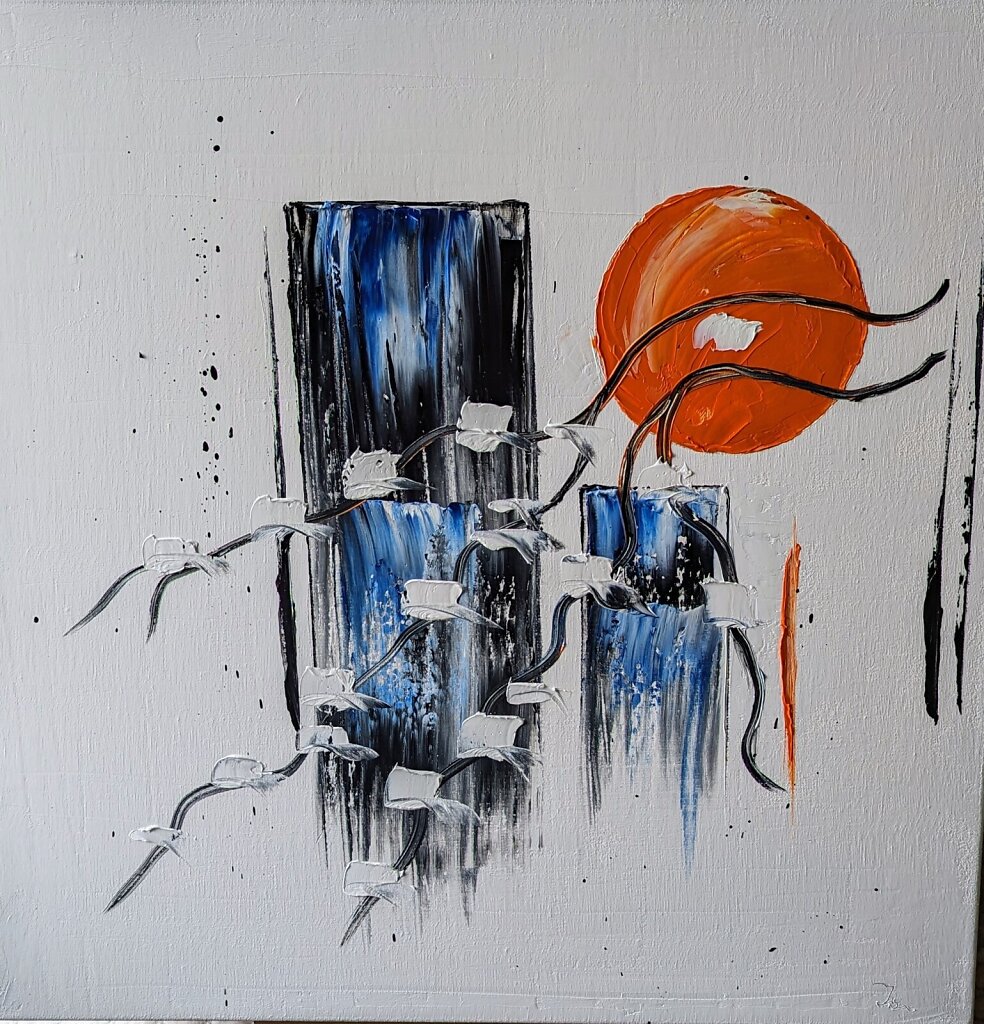 Abstract, Öl auf Leinwand, 50x50